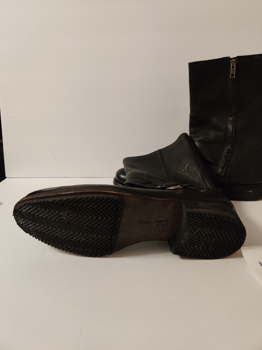Men's Cole Haan Black Moto Boots 19 - Picture 5 of 5